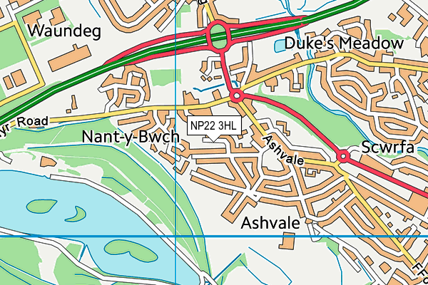 NP22 3HL map - OS VectorMap District (Ordnance Survey)