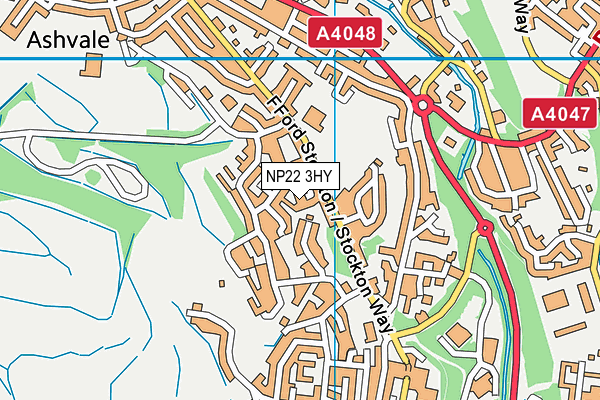 NP22 3HY map - OS VectorMap District (Ordnance Survey)
