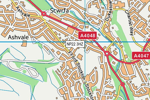 NP22 3HZ map - OS VectorMap District (Ordnance Survey)