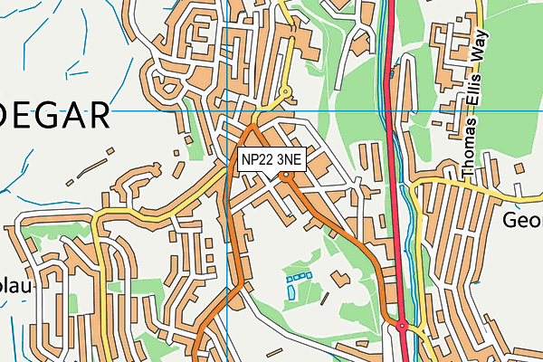 NP22 3NE map - OS VectorMap District (Ordnance Survey)