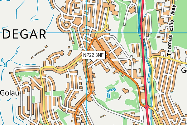 NP22 3NF map - OS VectorMap District (Ordnance Survey)