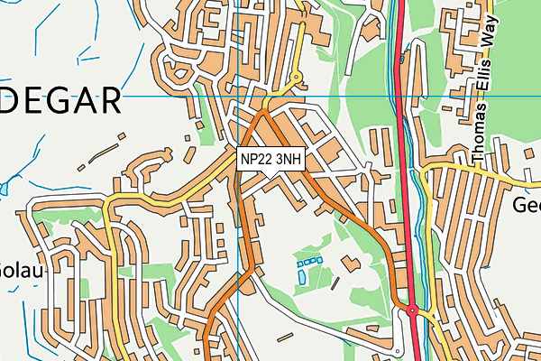 NP22 3NH map - OS VectorMap District (Ordnance Survey)