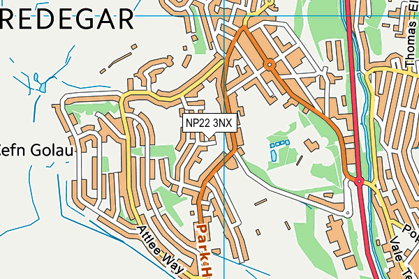 NP22 3NX map - OS VectorMap District (Ordnance Survey)