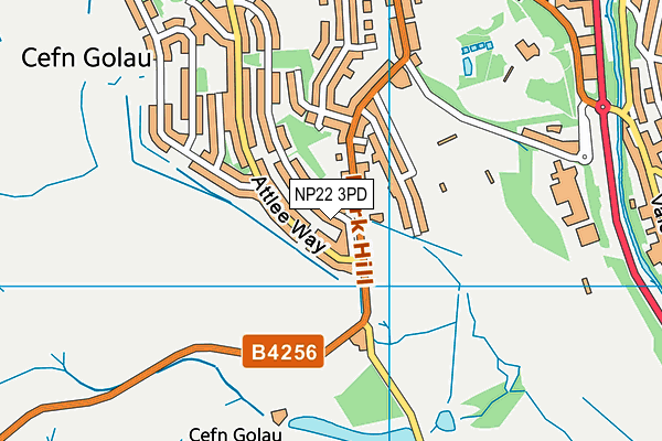 NP22 3PD map - OS VectorMap District (Ordnance Survey)