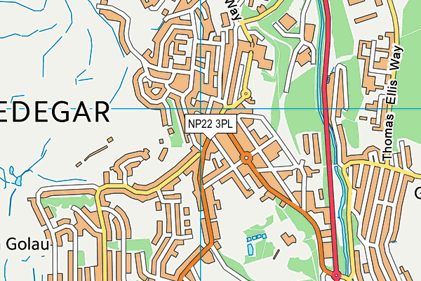 NP22 3PL map - OS VectorMap District (Ordnance Survey)