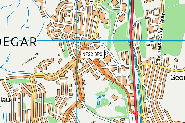 NP22 3PS map - OS VectorMap District (Ordnance Survey)