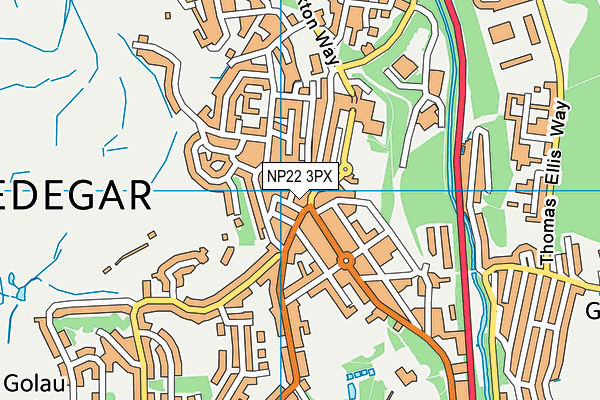 NP22 3PX map - OS VectorMap District (Ordnance Survey)