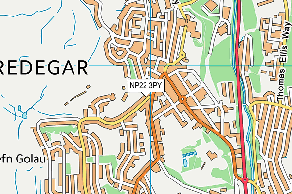 NP22 3PY map - OS VectorMap District (Ordnance Survey)