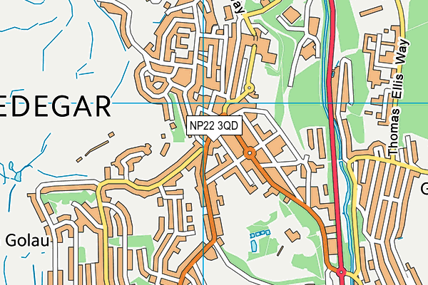 NP22 3QD map - OS VectorMap District (Ordnance Survey)