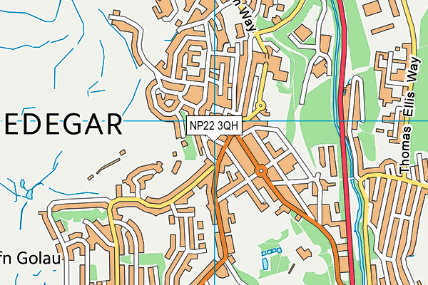 NP22 3QH map - OS VectorMap District (Ordnance Survey)