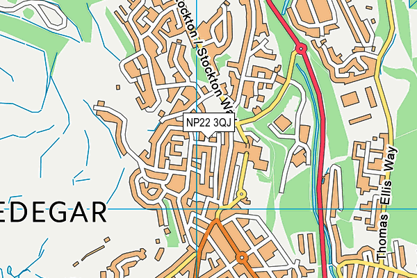 NP22 3QJ map - OS VectorMap District (Ordnance Survey)