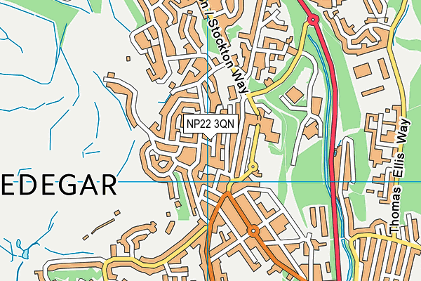 NP22 3QN map - OS VectorMap District (Ordnance Survey)