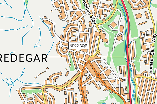 NP22 3QP map - OS VectorMap District (Ordnance Survey)