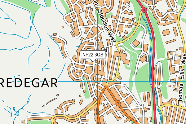 NP22 3QS map - OS VectorMap District (Ordnance Survey)