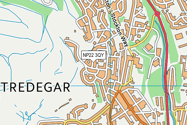 NP22 3QY map - OS VectorMap District (Ordnance Survey)