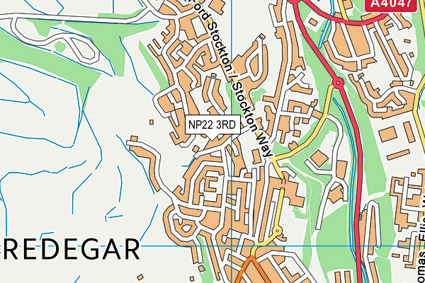 NP22 3RD map - OS VectorMap District (Ordnance Survey)