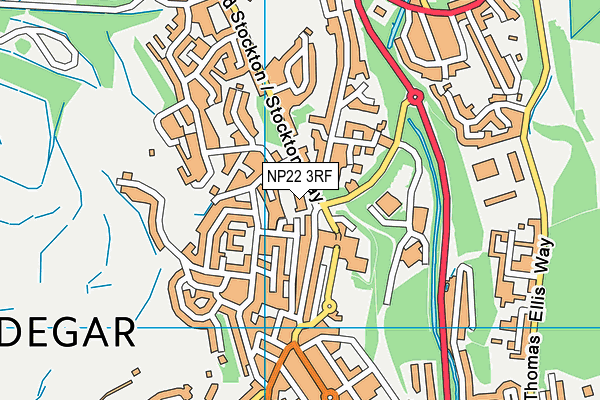 NP22 3RF map - OS VectorMap District (Ordnance Survey)