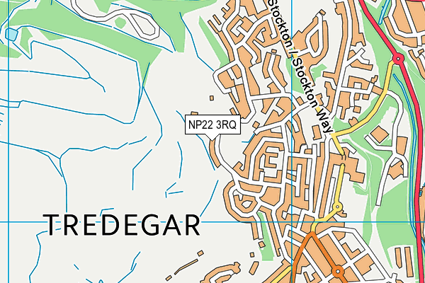 NP22 3RQ map - OS VectorMap District (Ordnance Survey)