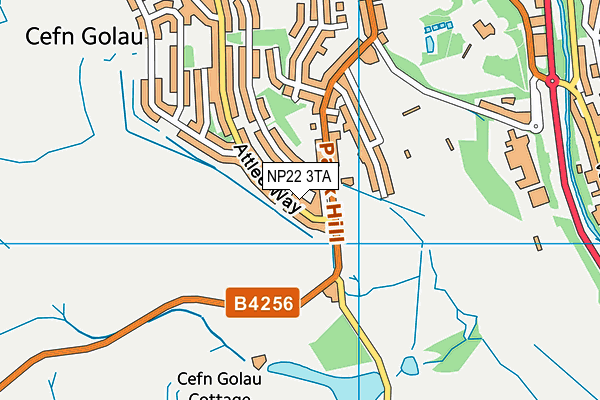NP22 3TA map - OS VectorMap District (Ordnance Survey)