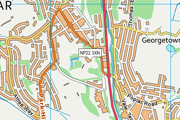 NP22 3XN map - OS VectorMap District (Ordnance Survey)