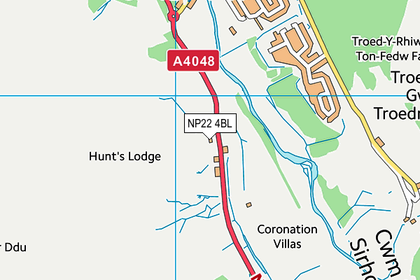 NP22 4BL map - OS VectorMap District (Ordnance Survey)