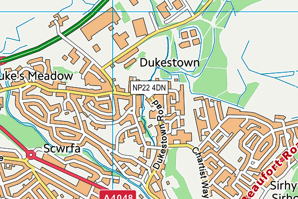 NP22 4DN map - OS VectorMap District (Ordnance Survey)