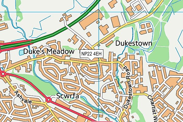 NP22 4EH map - OS VectorMap District (Ordnance Survey)