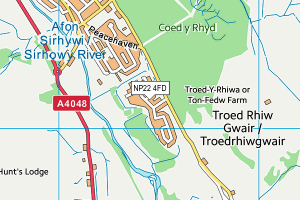 NP22 4FD map - OS VectorMap District (Ordnance Survey)