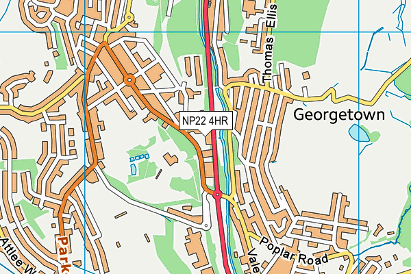 NP22 4HR map - OS VectorMap District (Ordnance Survey)