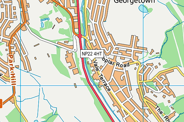 NP22 4HT map - OS VectorMap District (Ordnance Survey)