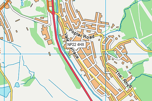 NP22 4HX map - OS VectorMap District (Ordnance Survey)