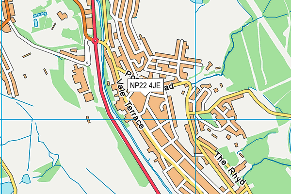 NP22 4JE map - OS VectorMap District (Ordnance Survey)