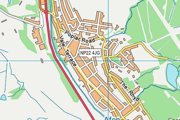 NP22 4JG map - OS VectorMap District (Ordnance Survey)
