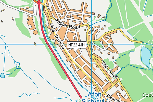 NP22 4JH map - OS VectorMap District (Ordnance Survey)