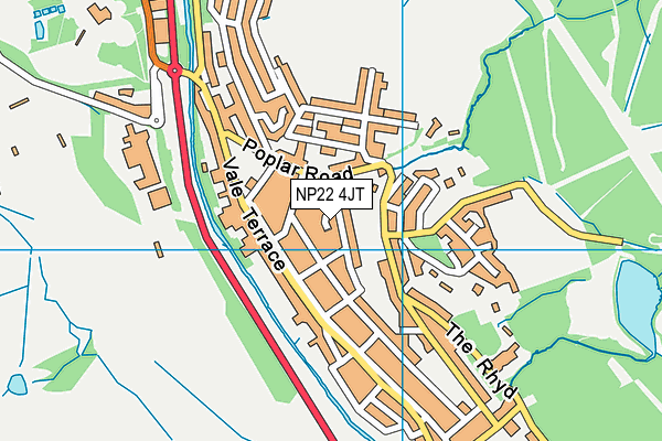 NP22 4JT map - OS VectorMap District (Ordnance Survey)