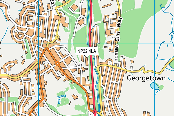 NP22 4LA map - OS VectorMap District (Ordnance Survey)