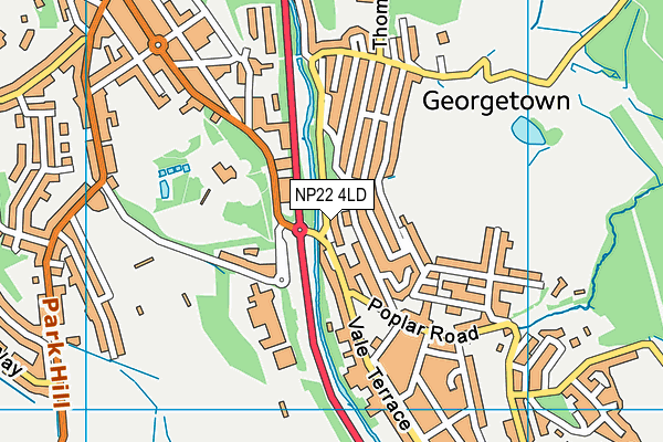 NP22 4LD map - OS VectorMap District (Ordnance Survey)