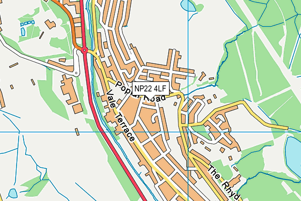 NP22 4LF map - OS VectorMap District (Ordnance Survey)