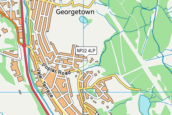 NP22 4LP map - OS VectorMap District (Ordnance Survey)