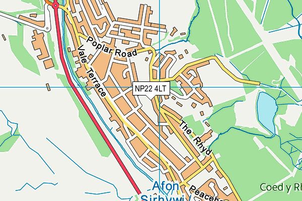 NP22 4LT map - OS VectorMap District (Ordnance Survey)