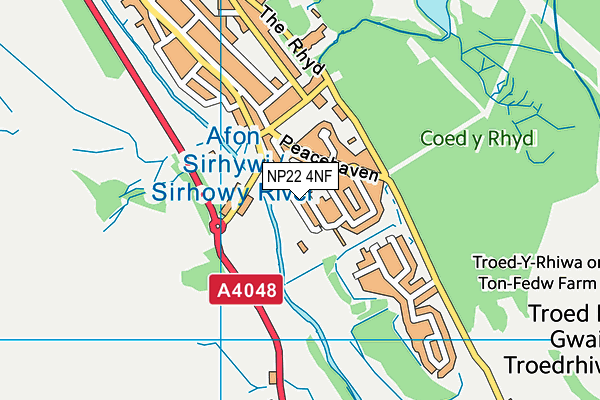 NP22 4NF map - OS VectorMap District (Ordnance Survey)