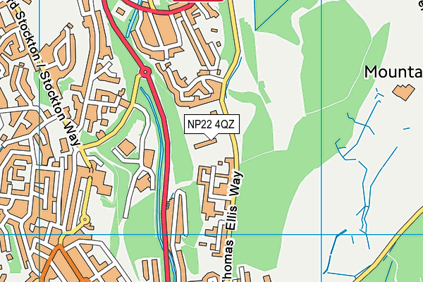 NP22 4QZ map - OS VectorMap District (Ordnance Survey)