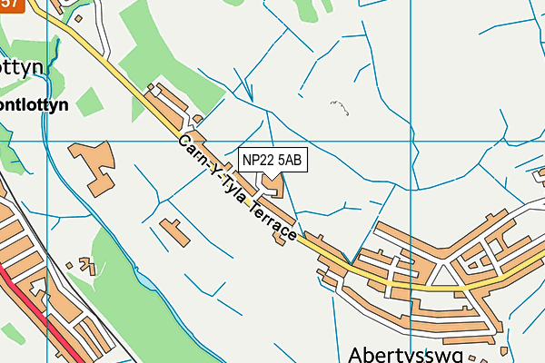 NP22 5AB map - OS VectorMap District (Ordnance Survey)