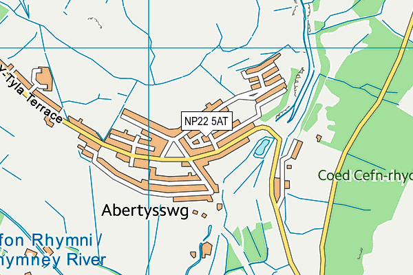 NP22 5AT map - OS VectorMap District (Ordnance Survey)