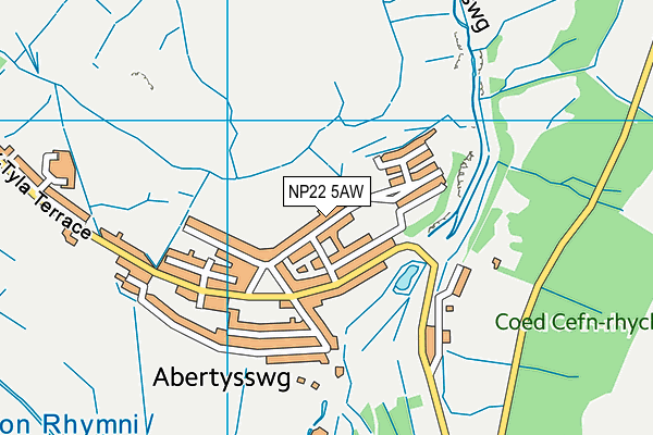 NP22 5AW map - OS VectorMap District (Ordnance Survey)