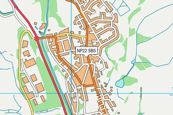 NP22 5BS map - OS VectorMap District (Ordnance Survey)