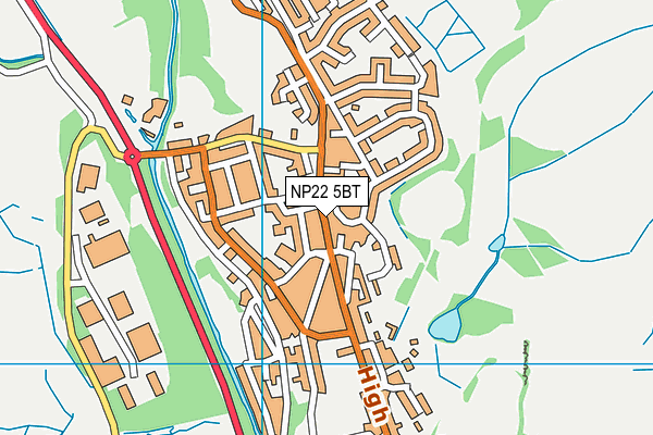 NP22 5BT map - OS VectorMap District (Ordnance Survey)
