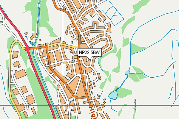 NP22 5BW map - OS VectorMap District (Ordnance Survey)