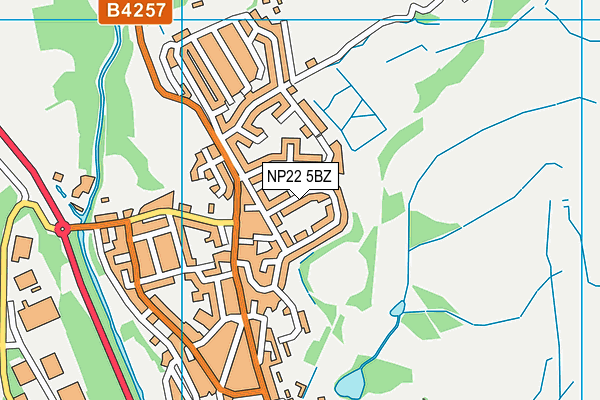 NP22 5BZ map - OS VectorMap District (Ordnance Survey)