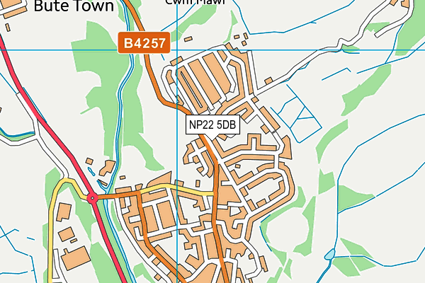 NP22 5DB map - OS VectorMap District (Ordnance Survey)